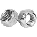 Prevailing Torque USS Lock Nut, Grade C Steel, 1/4"-20, Clear Zinc