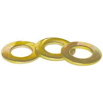 SAE Flat Washer, 5/8" x 1-5/16" O.D., Alloy Steel, Grade 8, Zinc Yellow