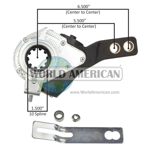 Auto Slack Adjuster Spline Length: 10 Spline Diameter: 1-1/2" Arm Length: 5-1/2"-6-1/2" (400-10143)