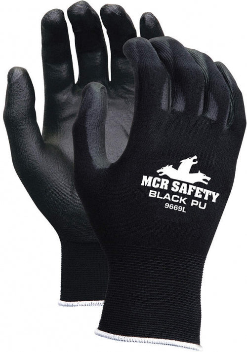 Coated Gloves, XL, Palm, Polyurethane Glove Coating Material, 3 ANSI/ISEA Abrasion Level, 1 PR