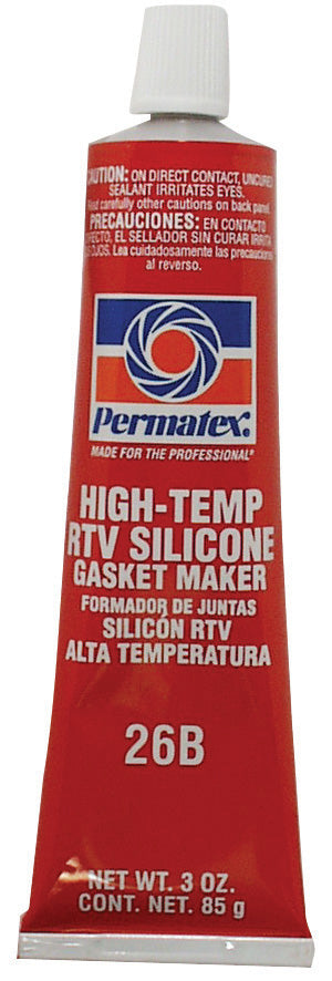 Permatex® RTV Silicone, Red Paste, 3 oz. Tube