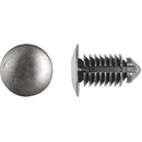 Ribbed Push In Rivet, Nylon, 9mm Dia., 19.5mm L, 9mm, Black
