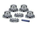 CHROME WHEEL COVER KIT Includes 4 Rear, 2 Front & 60 Nut Covers Nut Covers 33 MM height HUB COVER