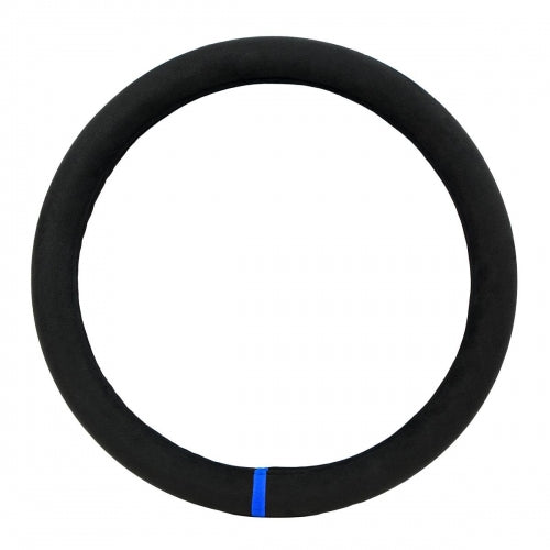 HEAVY DUTY 18" STEERING WHEEL COVERS IN DELUXE RACING STYLE W/BLUE STRIP