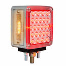 SQUARE DOUBLE FACE PEARL LED PEDESTAL LIGHT AMBER/RED DRIVER SIDE