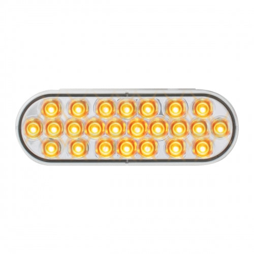 OVAL PEARL LED LIGHT AMBER/CLEAR