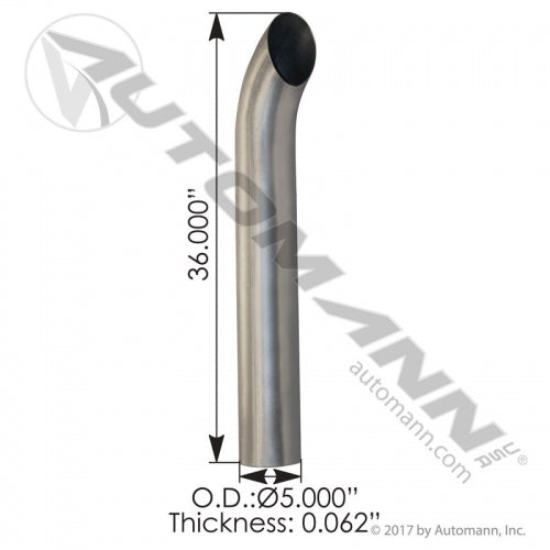 Aluminized Stack 36in Length 5in OD