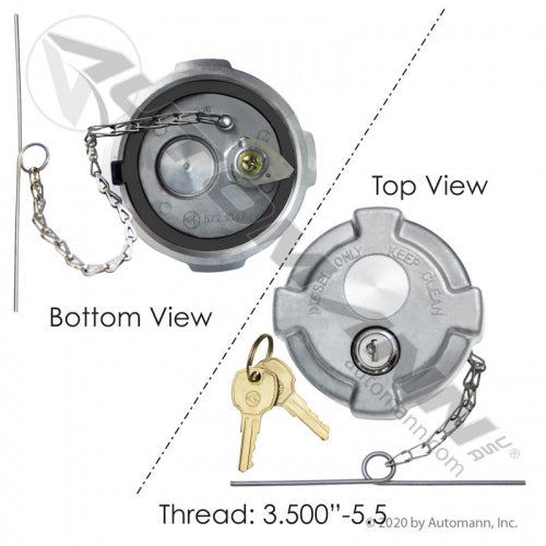 Fuel Cap Locking 3.5-5.5NS Non-Vented KENWORTH