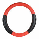 HEAVY DUTY 18" STEERING WHEEL COVERS MATTE RED W/BLACK PADS