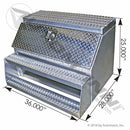 Step Saddle Box 36x25x28 Aluminum