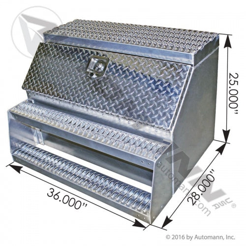 Step Saddle Box 36x25x28 Aluminum