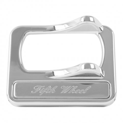 CHROME ROCKER SWITCH COVER W/ STAINLESS STEEL FIFTH WHEEL INSERT FOR PETERBILT