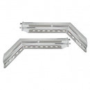 45 Degree 2-1/2" Bolt Pattern 30" Chrome Mud Flap Hangers