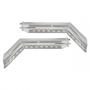 45 Degree 2-1/2" Bolt Pattern 30" Chrome Mud Flap Hangers