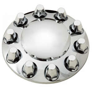 Truck Front Axle Chrome Wheel Cover with Lug Nut Covers